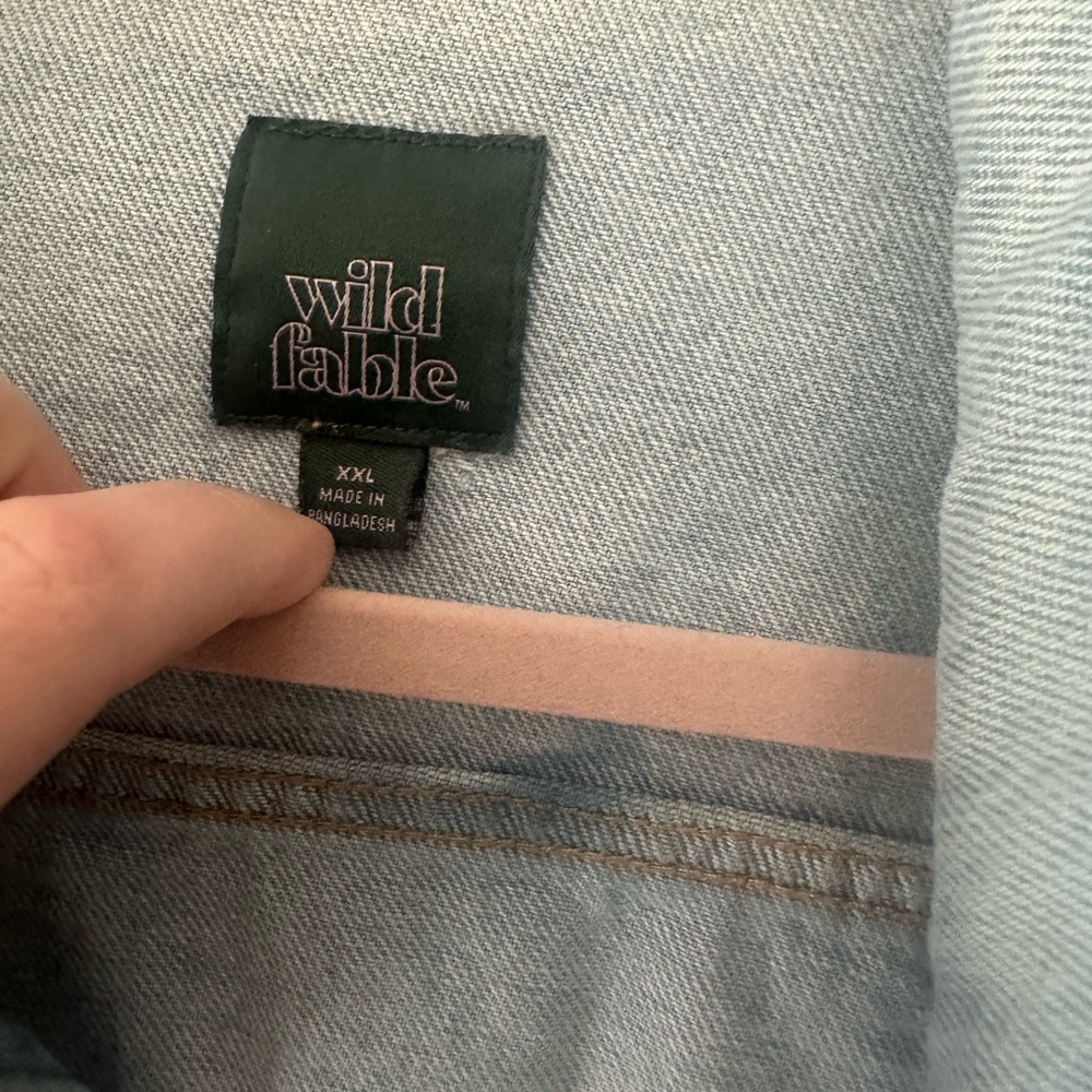 wild fable Light Wash Blue Denim Jacket - Picture 4 of 7